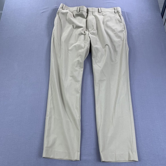 Lauren Ralph Lauren Black Label Pant Mens 38x31 Beige Slim Fit Stretch Chino EUC - Picture 2 of 16